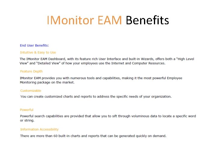 IMonitor EAM Benefits 
