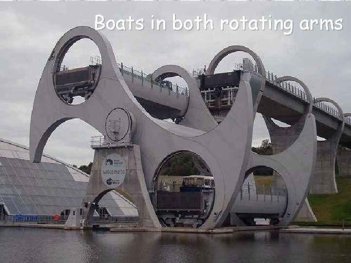 Boats in both rotating arms 