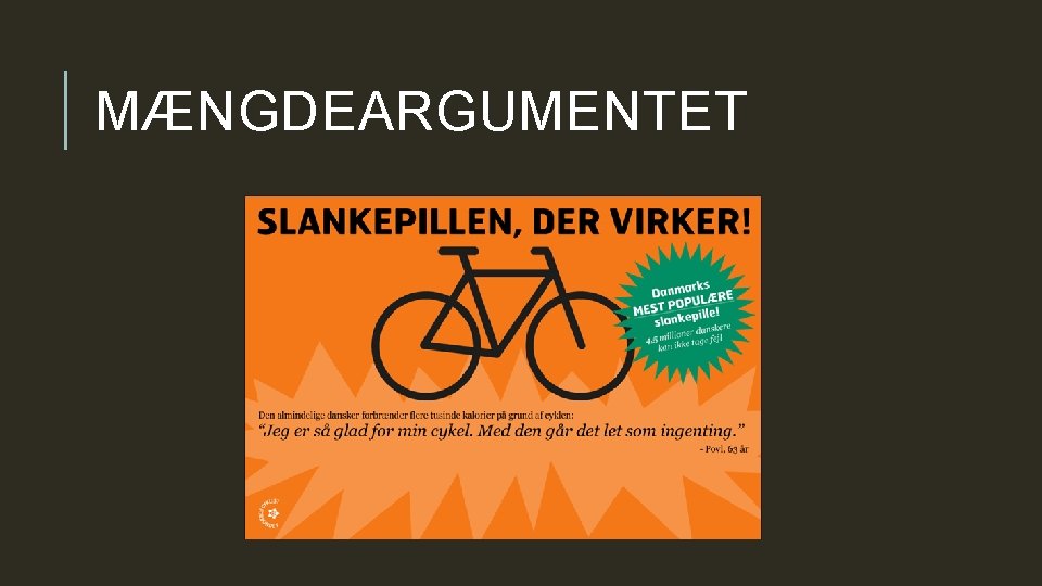 MÆNGDEARGUMENTET 