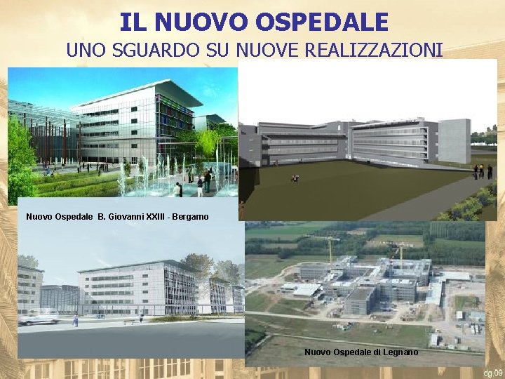 IL NUOVO OSPEDALE UNO SGUARDO SU NUOVE REALIZZAZIONI Nuovo Ospedale B. Giovanni XXIII -