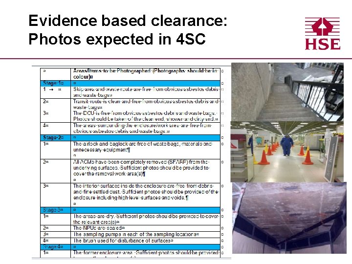 Evidence based clearance: Photos expected in 4 SC 