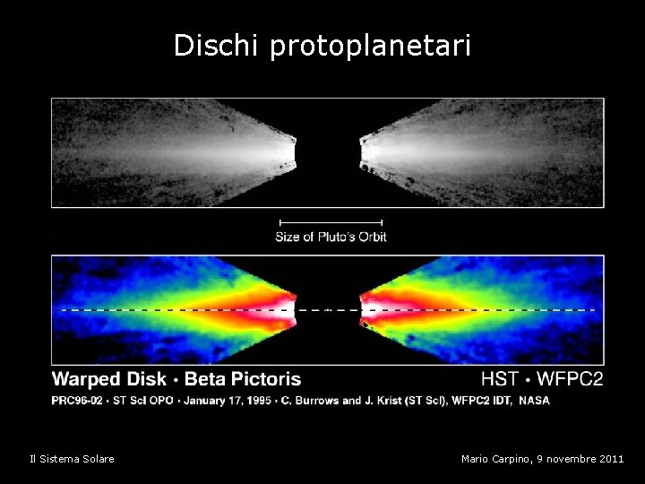 Dischi protoplanetari Il Sistema Solare Mario Carpino, 9 novembre 2011 
