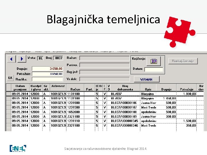 Blagajnička temeljnica Savjetovanje za računovodstvene djelatnike Biograd 2014. 