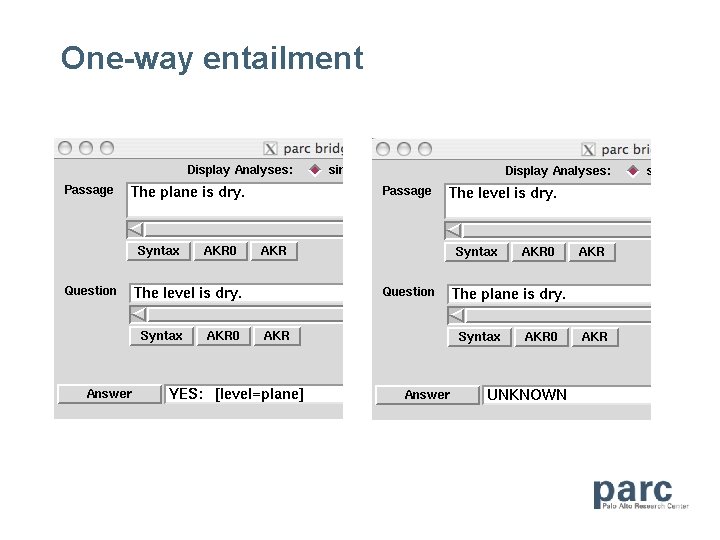 One-way entailment 