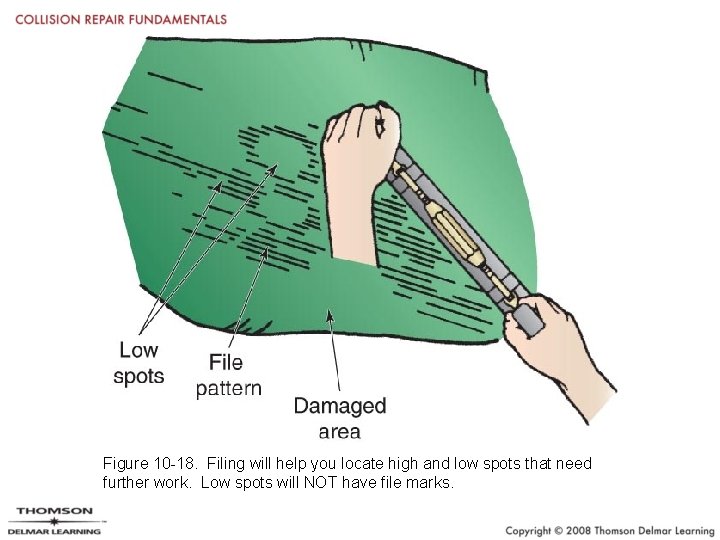 Figure 10 -18. Filing will help you locate high and low spots that need