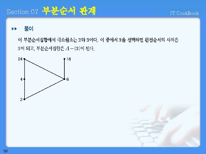 Section 07 58 부분순서 관계 IT Cook. Book 