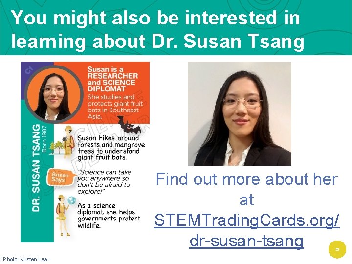 You might also be interested in learning about Dr. Susan Tsang Find out more