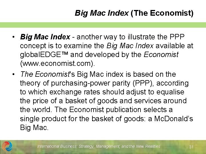 Big Mac Index (The Economist) • Big Mac Index - another way to illustrate Big Mac Index (The Economist) • Big Mac Index - another way to illustrate
