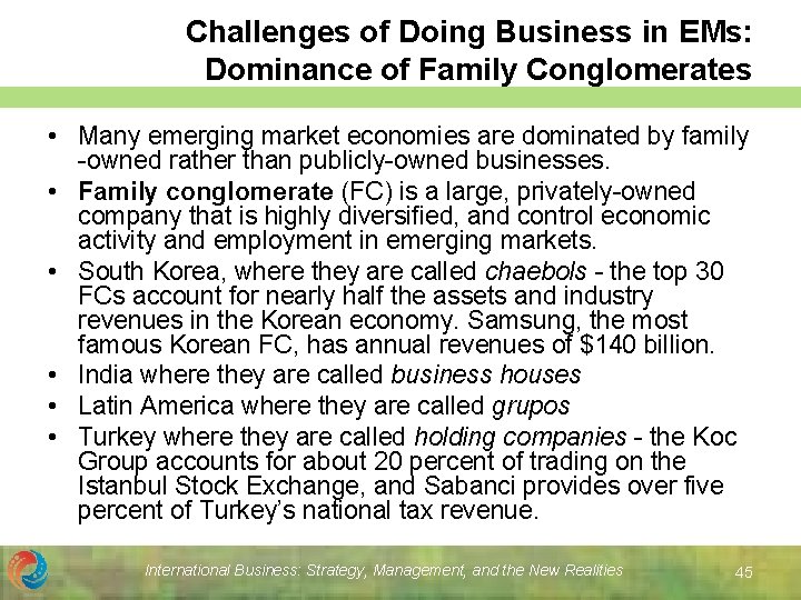 Challenges of Doing Business in EMs: Dominance of Family Conglomerates • Many emerging market Challenges of Doing Business in EMs: Dominance of Family Conglomerates • Many emerging market