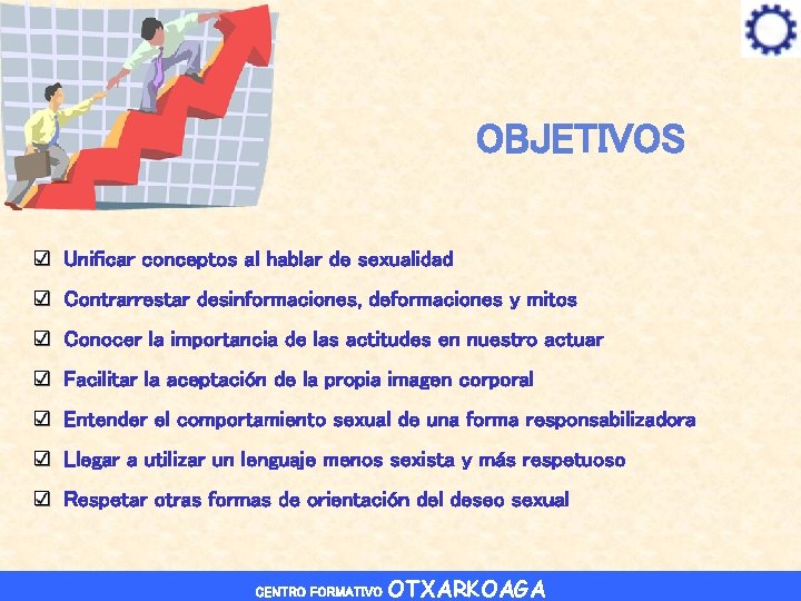 OBJETIVOS Unificar conceptos al hablar de sexualidad Contrarrestar desinformaciones, deformaciones y mitos Conocer la