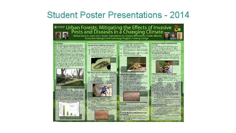 Student Poster Presentations - 2014 