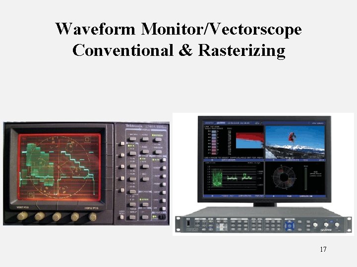 Waveform Monitor/Vectorscope Conventional & Rasterizing 17 