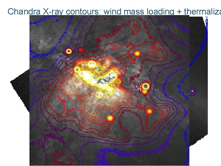 Chandra X-ray contours: wind mass loading + thermaliza 