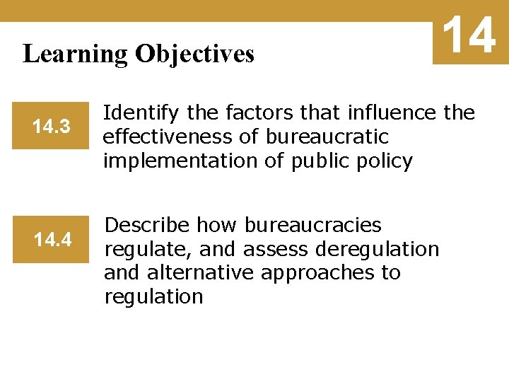 Learning Objectives 14. 3 14. 4 14 Identify the factors that influence the effectiveness