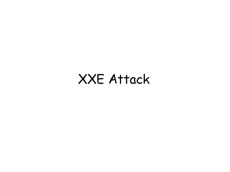 XXE Attack 