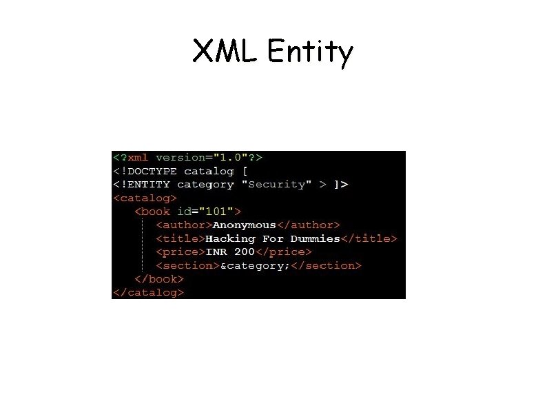 XML Entity 