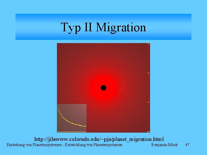 Typ II Migration http: //jilawww. colorado. edu/~pja/planet_migration. html Entstehung von Planetensystemen - Entwicklung von