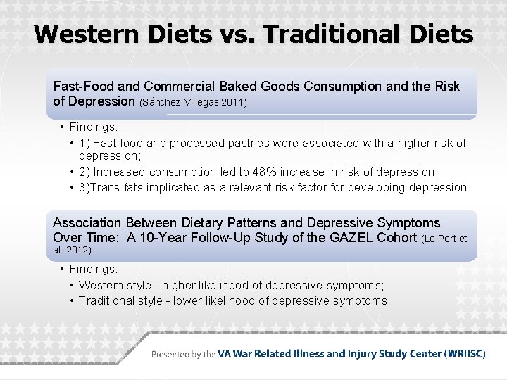 Western Diets vs. Traditional Diets Fast-Food and Commercial Baked Goods Consumption and the Risk