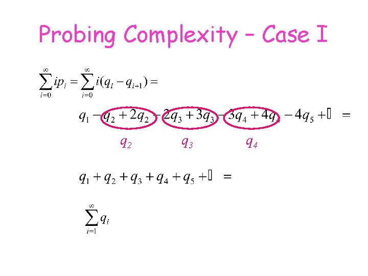 Probing Complexity – Case I q 2 q 3 q 4 