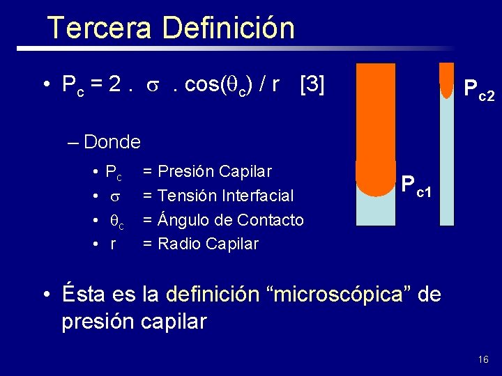Tercera Definición • Pc = 2. s . cos(qc) / r [3] Pc 2