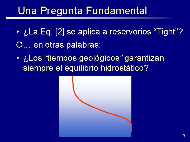 Una Pregunta Fundamental • ¿La Eq. [2] se aplica a reservorios “Tight”? O… en