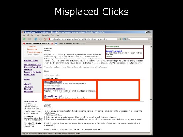 Misplaced Clicks 
