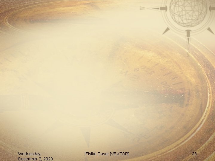 Wednesday, December 2, 2020 Fisika Dasar [VEKTOR] 38 