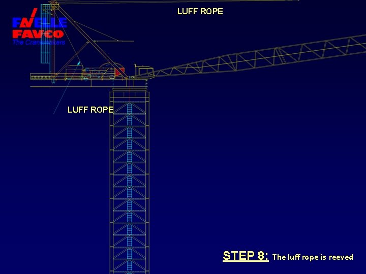 LUFF ROPE STEP 8: The luff rope is reeved FFC 