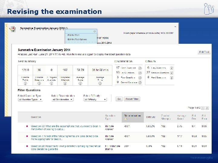 Revising the examination 