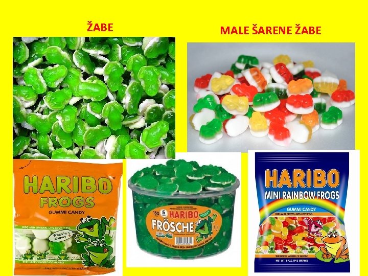 ŽABE MALE ŠARENE ŽABE 
