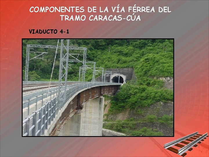 COMPONENTES DE LA VÍA FÉRREA DEL TRAMO CARACAS-CÚA VIADUCTO 4 -1 