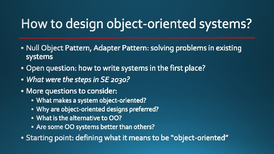 3 Objectoriented Design solution space domain classes restaurants