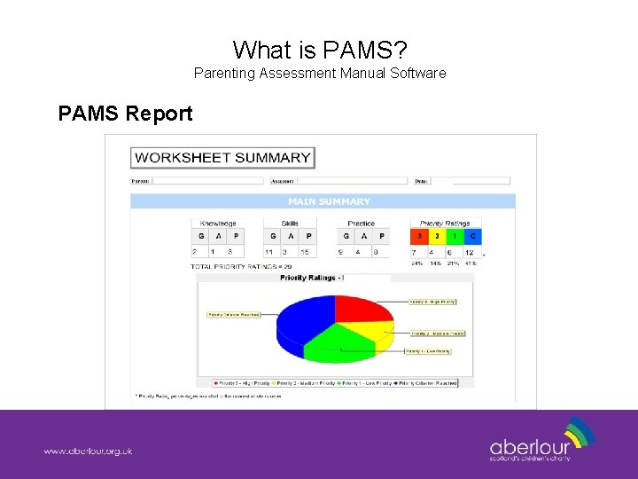 What is PAMS? Parenting Assessment Manual Software PAMS Report 