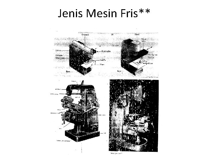 Jenis Mesin Fris** 