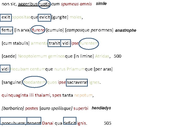 non sic, aggeribus ruptis cum spumeus amnis simile exiit oppositasque evicit [gurgite] moles, fertur