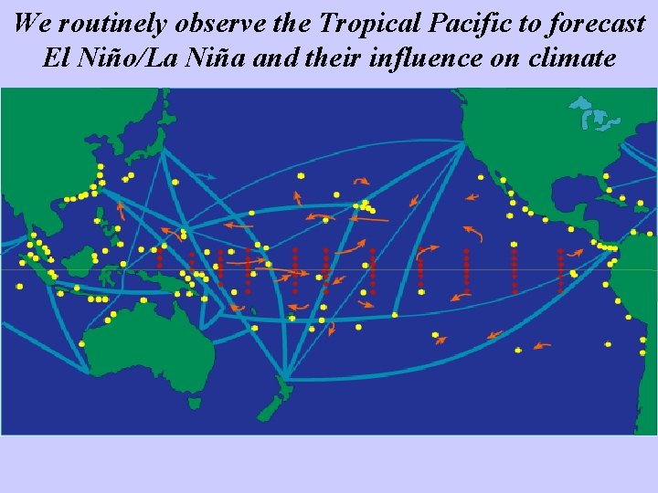We routinely observe the Tropical Pacific to forecast El Niño/La Niña and their influence