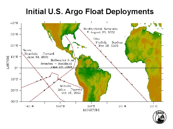 Initial U. S. Argo Float Deployments 