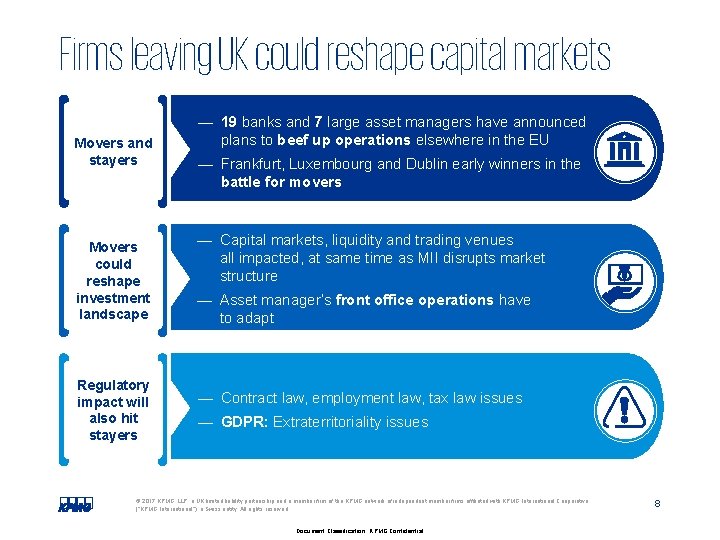 Firms leaving UK could reshape capital markets Movers and stayers Movers could reshape investment