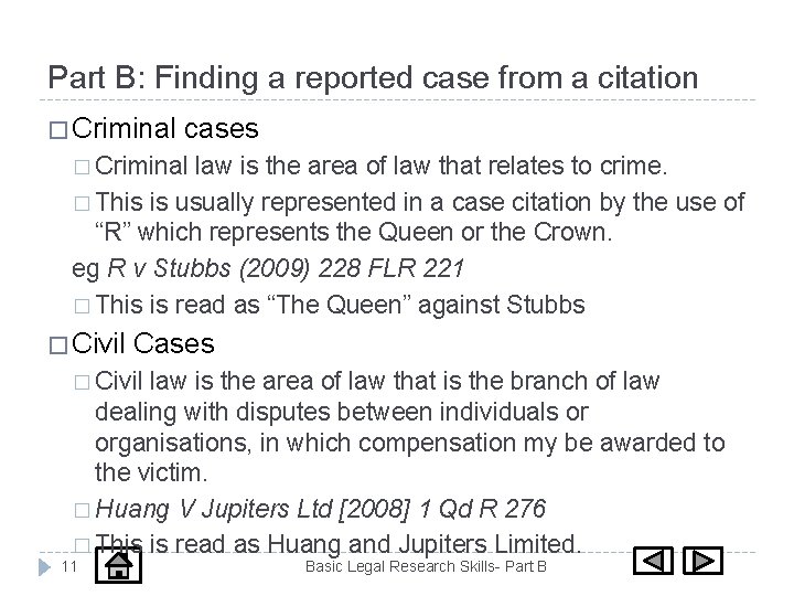 Part B: Finding a reported case from a citation � Criminal cases � Criminal