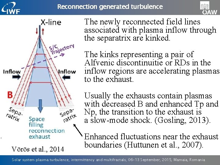 Reconnection generated turbulence The newly reconnected field lines associated with plasma inflow through the