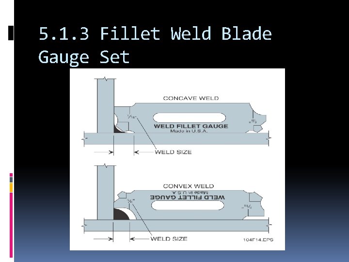 5. 1. 3 Fillet Weld Blade Gauge Set 