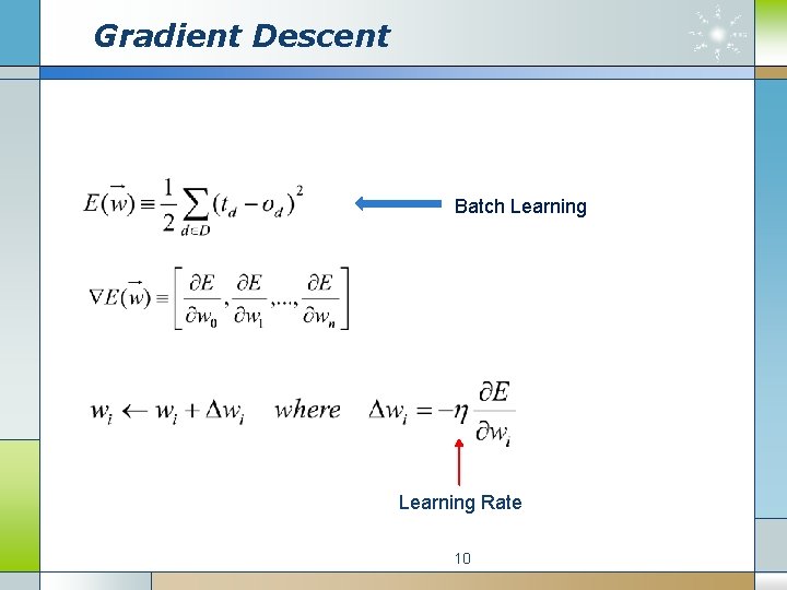 Gradient Descent Batch Learning Rate 10 