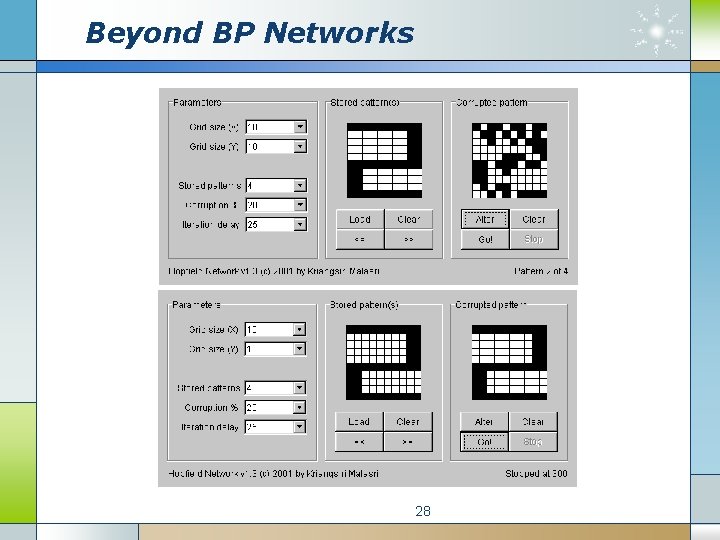 Beyond BP Networks 28 