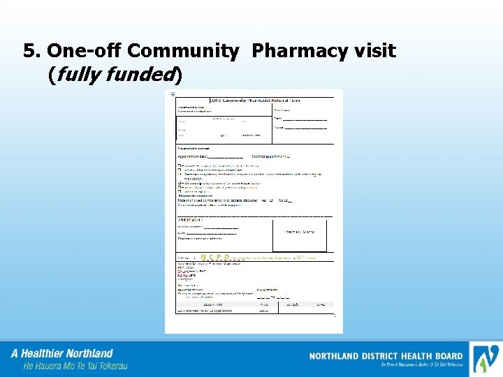 5. One-off Community Pharmacy visit (fully funded) 