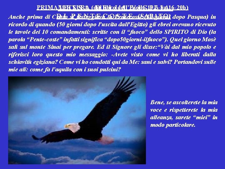 PRIMAM LETTURA libro E S S A (dal DE L Ldell’Esodo A V I
