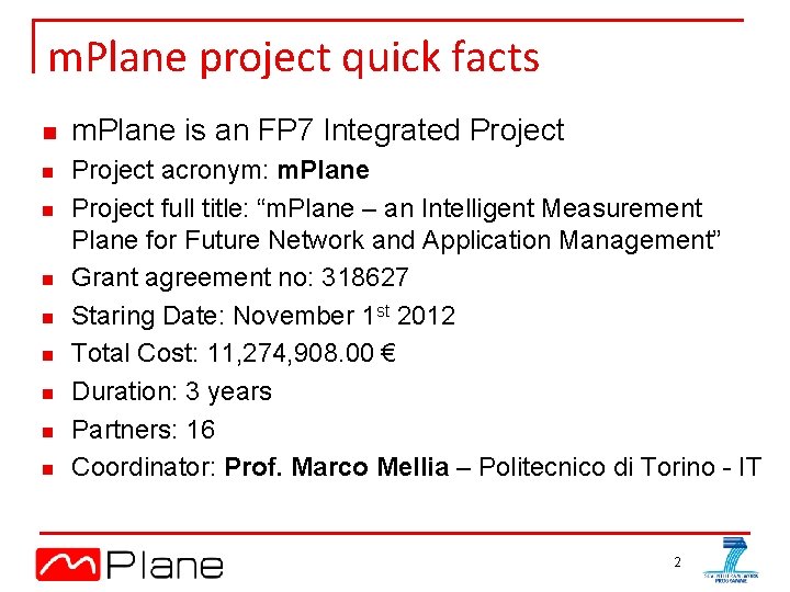 m. Plane project quick facts n n n n n m. Plane is an