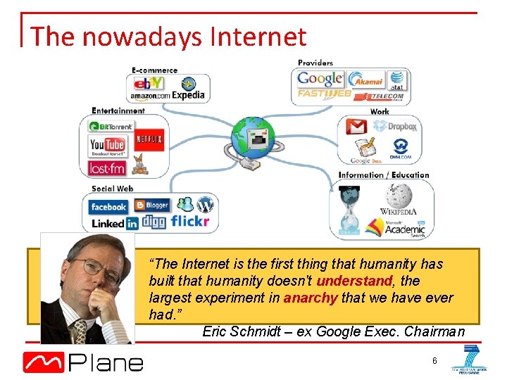 The nowadays Internet “The Internet is the first thing that humanity has built that