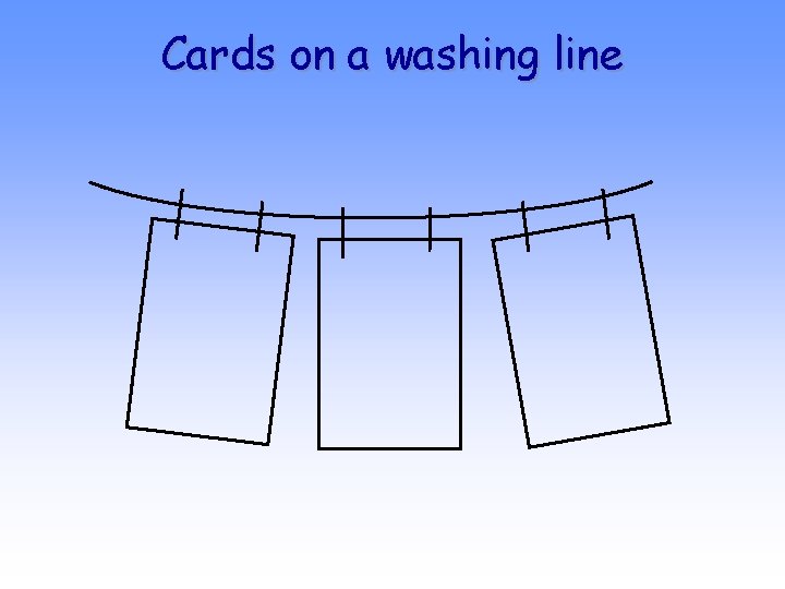 Cards on a washing line 