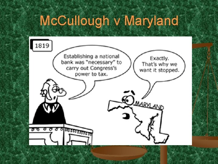 Mc. Cullough v Maryland 