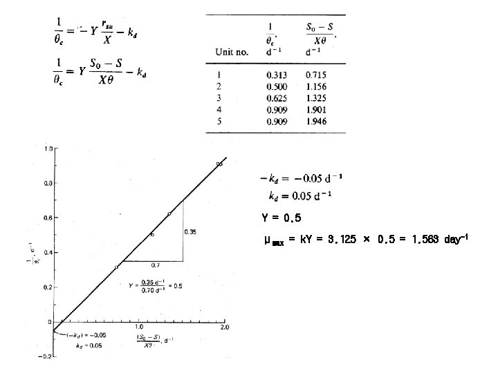 Y = 0. 5 μmax = k. Y = 3. 125 × 0. 5